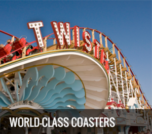 station of Twister wooden roller coaster